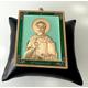 Kleine Orthodoxe Ikone in Goldfarben mit Emaille - Ein Stück spiritueller Geschichte