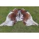 Real cowhide upholstery - Brown White Cowhide Rugs for Bedroom- Black brown Speckled Cow Hide Area Rug for living room - Tricolor Cowskin