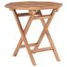 vidaXL Folding Patio Table 17.7"x17.7"x17.7" Solid Teak Wood