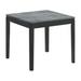 Kyo 24 Inch End Table, Gray Faux Marble Top, Sandy Texturing, Black Legs