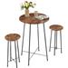 3-Piece Pub Dining Furniture,Round Bistro Sets with 2 barstools