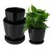 3 Packs Flexible Nursery Pot Flower Pots 4.5/5/6.5 inches Plastic Plant Container Perfect for Indoor Outdoor Plants Seedlings Vegetables Succulents and Cuttings