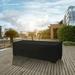 Large Slim Outdoor Ottoman or Coffee Table Cover - Black