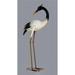 MDR Trading AI-GG9517-Q02 Standing Heron Looking Backwards Metal Garden Sculpture Black & White - Set of 2