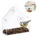 Outside Wild Clear Window Mounted Bird Feeders with Strong Suction Cups Acrylic Clear Window Bird House Feeder for Cardinals Blue Jays Finches