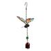 WOXINDA Sea Glass Wind Chime Butterfly Wind Chime Garden Metal Wind Bell Tube Hanging Ornament For Indoor Decoration Outdoor Suitable