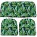 Indoor Outdoor 3 Piece Tufted Wicker Cushion Set Choose Size Color (Large Mekko Emerald Tropical Leaf)