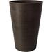 Jiarui Valencia Round Planter Pot 12.25 by 18-Inch Textured Brown