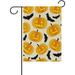 Dreamtimes Halloween Pumpkin Bat Seasonal Holiday Garden Flag Yard House Flag Banner 12 x 18 inches Decorative Flag for Home Indoor Outdoor Decor