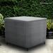 Patio Large Waterproof Ottoman Cover - Outdoor Square Side Table Covers - Patio Ottoman Washable Cover - Heavy Duty Furniture 36 Inch Grey