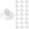 22 Pieces 1.2 inch Small Clear Suction Cups for Glass Without Hooks Without Holes Thick Professional Strength Sucker Pads for Organization Decoration Window Bathroom Car Radar Detector