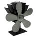 Dengmore Heat Powered Stove Fan 5 Blades Wood Log Burner Fireplace Stove Fan Non Electric Eco-Friendly Fan Efficient Heat Distribution Wood Stove Accessories