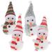 FRCOLOR 4pcs Christmas Snowman Light LED Crystal Snowmen Lamp Color Changing Night Light