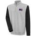 Men's Antigua Heather Gray/Black Minnesota Vikings Victory Colorblock Quarter-Zip Pullover Top