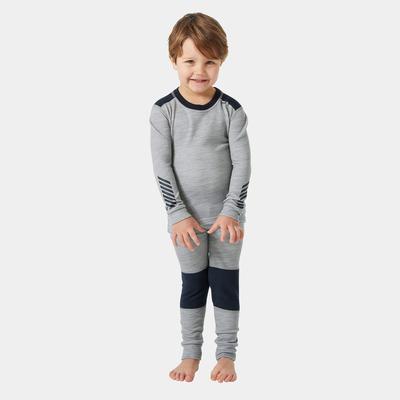 Helly Hansen Kids' LIFA® Merino Wool Base Layer Set Grey 116/6