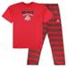 Men's Profile Scarlet/Black Ohio State Buckeyes Big & Tall 2-Pack T-Shirt Flannel Pants Set