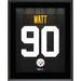 T.J. Watt Pittsburgh Steelers 10.5" x 13" Jersey Number Sublimated Player Plaque