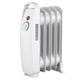 Homebase Mini Oil Filled Radiator with 5 Fin Design in Grey - 500W