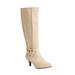 Wide Width Women's The Rosey Wide Calf Boot by Comfortview in Winter White (Size 7 W)