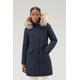 Woolrich Women Modern Vail Parka with Detachable Hood Blue Size S