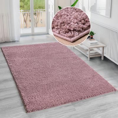 Hochflor-Teppich BRUNO BANANI "Shaggy Soft" Gr. 4, lila (flieder), B:160cm H:30mm L:230cm, Kunstfaser, Teppiche, gewebt, Uni Farben, besonders weich und kuschelig, Kundenliebling Image