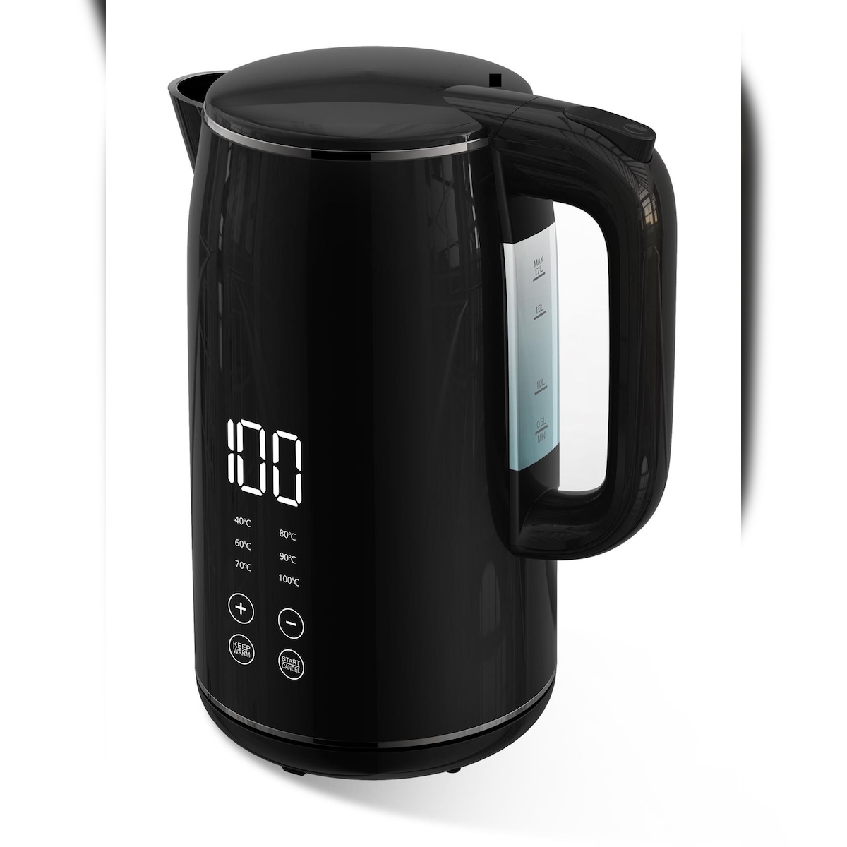 Kalorik Edelstahl Wasserkocher 1,7L Digital schwarz schnurlos 2200 W NEU*57786 Image