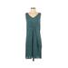 Tommy Bahama Casual Dress V Neck Sleeveless: Blue Print Dresses - Women's Size X-Small