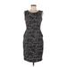 Lands' End Casual Dress - Sheath Scoop Neck Sleeveless: Black Dresses - Women's Size 6