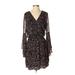 White House Black Market Casual Dress V Neck Long sleeves: Black Dresses - Women's Size 2