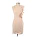 Jay Godfrey Casual Dress - Mini High Neck Sleeveless: Tan Print Dresses - Women's Size 2