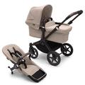 Bugaboo Donkey 5 Mono, Convertible Into Side by Side Double Stroller, Improved Design, Reversible Seat, One Hand Steering and Side Basket, Desert Taupe