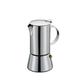 Cilio AIDA Espressokocher 4 Tassen | Edelstahl poliert | für alle Herdarten, auch Induktion geeignet | Ø 9cm, H:17,5cm | italienische Kaffeemaschine | Cafetera