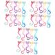 Beavorty 30 pcs wig hairpin hair decor dreadlock ponytail color wig kids bow clips for hair bow hair extensions hair bows clips for girls Bow-Knot Hair Extensions Clip Kids Hair Accessory