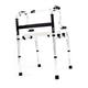 Waterproof Folding Walker with Adjustable Height Double Toilet Armrest Aluminum Alloy Portable Stand Assist for Elderly Disabled (Double Armrest Bath Plate)