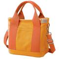 Small Tote Bag with Zipper Tote Bag for Women Canvas Crossbody Bag Shoulder Bag Satchel Hobo Bag Messenger Bag 2023, Orange, L