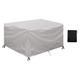 WXWYGNY Garden Furniture Cover 190x100x75cm Outdoor Table Cover Waterproof Windproof & Anti-UV, 420D Oxford Fabric Rectangular Patio Rattan Furniture Cover, Furniture Protective Covers for Seater Set
