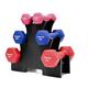 STRONGWAY® Neoprene Hex Dumbbells Sets With Weight Storage Rack Stand Gym Training Weight Lifting Exercise (12KG SET | 2X (1+2+3) + STAND)