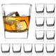 Heavy Base Whiskey Glasses 8 ounce Set,QAPPDA Rock Glasses Whiskey Shot Glasses For liqueur,Double Side Cordial Glasses,Vodka Glass Cups,Cocktail Glass Tequila Cups Small Glass Cups set of 12…