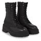 Schnürstiefelette TOMMY JEANS "TJW LACE UP PADDED BOOT" Gr. 38, schwarz Damen Schuhe Reißverschlussstiefeletten