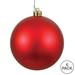 Northlight Seasonal 4" (100mm) Glamorous Matte UV Shatterproof Christmas Ball Ornament Plastic in Red | 4 W x 4 D in | Wayfair N591003DMV