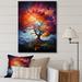 Red Barrel Studio® Colorful Oak Tree Oak Symphony I - Floral & Botanical Canvas Wall Art Metal | 32 H x 16 W x 1 D in | Wayfair