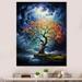 Red Barrel Studio® Red Oak Tree Oak Symphony I - Floral & Botanical Wall Art Living Room Canvas, Cotton in Blue | 20 H x 12 W x 1 D in | Wayfair