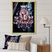 Rosdorf Park Cahra Chandelier Crystal Radiance Framed On Canvas Print Plastic in Black/Blue/Pink | 44 H x 34 W x 1.5 D in | Wayfair