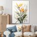 Red Barrel Studio® Birds Of Paradise Paradise III - Floral & Botanical Canvas Wall Art Metal in Green/Orange/White | 32 H x 16 W x 1 D in | Wayfair