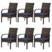 Latitude Run® Levelle Patio Dining Armchair w/ Cushion Wicker/Rattan in Brown | 35.8 H x 20.2 W x 22.4 D in | Wayfair