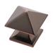 Hickory Hardware 1 1/4" Length Square Knob Multipack Metal in Brown | 1.25 H x 1.25 W x 1.25 D in | Wayfair P3015-OBH-10B