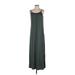 Soma Casual Dress - A-Line Scoop Neck Sleeveless: Green Solid Dresses - Women's Size X-Small