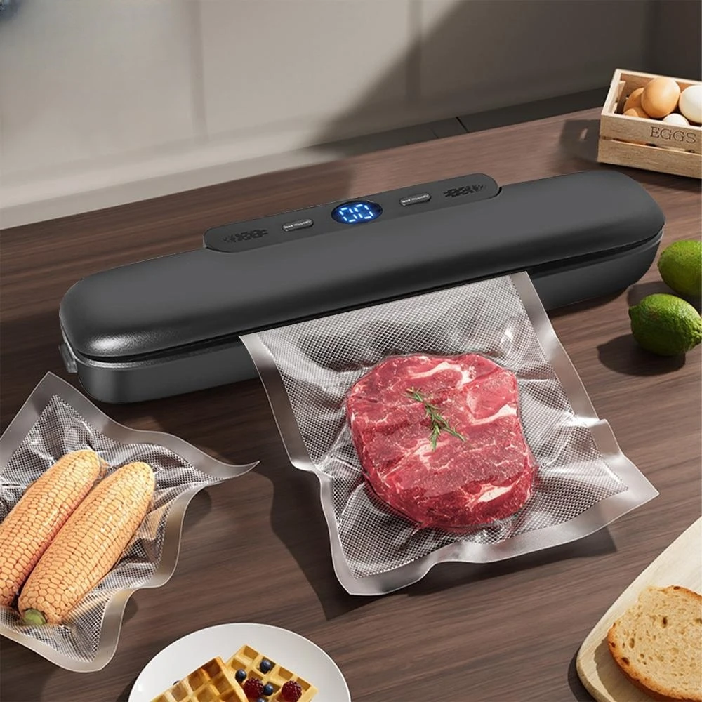 Machine électrique de scellage sous vide pour aliments et sacs de stockage, aspiration rapide à une touche pour aliments humides ou secs, Machine de scellage sous vide de cuisine