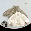 Veste en Coton Solide pour Bébé Fille et Garçon de 2 à 8 ans Manteau d'Automne Printemps et Été