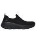 Skechers Women's Relaxed Fit: D'Lux Walker 2.0 - Bold State Slip-On Shoes | Size 6.5 | Black | Textile/Synthetic | Vegan | Machine Washable
